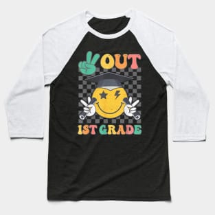 Peace Out 1st Grade Graduation Last Day School First Grade Baseball T-Shirt